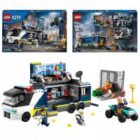 LEGO CITY POLICJA CIĘŻARÓWKA POLICYJNA Z LABORTATORIUM TIR SAMOCHÓD QUAD