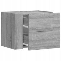 Подвесная тумбочка, серый дуб sonoma, 45x30x35 см