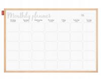 Tablica planer MEMOBE miesięczny 90x60 r drewniana