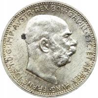 Austria, 1 korona 1915, Franciszek Józef, st. 1/1-, PIĘKNA