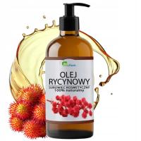 Olej rycynowy nierafinowany naturalny na włosy Indie butelka pompka 500ml