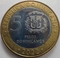 1024 - Republika Dominikańska 5 peso, 2022