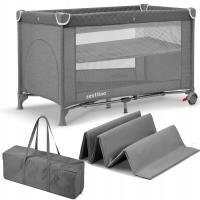 ŁŁóżeczko turystyczne SESTTINO Lia Plus gray z podłogą