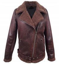 ZIMOWA Pilotka Kożuszek Damski LEKKI CIEPŁY RAMONESKA EKO SKÓRA XL NOWY PL