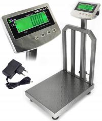 SOLIDNA WAGA 300 KG / 20g PLATFORMOWA 50x40 ELEKTRONICZNA MAGAZYNOWA AKU 6V