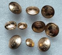 GUZIKI ROSJA/ZSRR - FLOTA MORSKA - MUNDUR OFICERA MORSKIEGO - 10 SZT