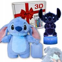 Zestaw Stich Termofor Pluszak Zabawka dla dzieci Lampka Stich led Pilot