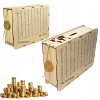 Skarbonka Wykreślana Wykreślanka Pieczęć Wyzwanie Personalizowana Drewniana