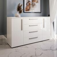 Pojemna komoda R2 160cm - biały połysk