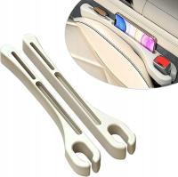 SCHOWEK MIĘDZY FOTELE SAMOCHODOWE ORGANIZER BIAŁY 2 SZT