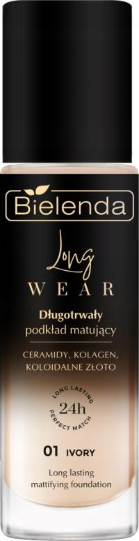 BIELENDA LONG WEAR 24H DŁUGOTRWAŁY PODKŁAD FLUID MATUJĄCY CERAMIDY 01 IVORY