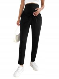 SHEIN CZARNE SPODNIE DRESOWE CIĄŻOWE Z WYSOKIM STANEM 44 1GG