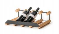 4 butelki | Stojak na wino | Raxi Classix blat | Woskowany Buk