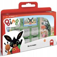 Pieczątki w walizce 7 sztuk Bing pudełko z okienkiem Multiprint