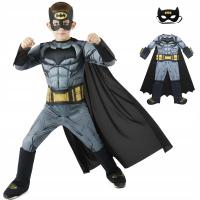 Strój BATMAN Kostium Superbohatera + maska + peleryna 4-6 lat 110-122
