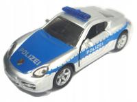 PORSCHE CAYMAN S POLIZEI, Policja, Siku, Die cast, Srebrny, 1:46, Resoraki