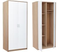 Шкаф двухдверный гардероб SZ05 SONOMA-белый