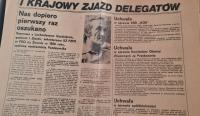 GAZETA - I KRAOWY ZJAZD DELEGATÓW