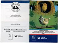 Argentyna 2022 Znaczki Ptaki Polska wspólne Folder