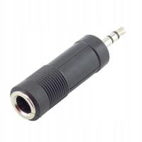 2pcs6.35mm 6.5mm 1/4'' mono Male to 3.5mm 1/8'' Female Connector 2 Po Plug