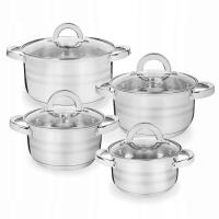 Набор кастрюль газ индукционная стальная крышка KonigHOFFER зефир 14/16/18/22 см