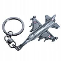 Brelok metalowy f-16 z szachownicą – siła polskiego lotnictwa