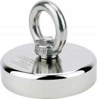 Неодимовый магнит 250 кг / Ø75 мм, мощный держатель N52 в корпусе, резьба M10