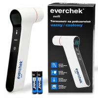 Termometr bezdotykowy medyczny na podczerwień Everchek Swift. Czoło i ucho