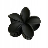 Заколка для волос булочка цветок гибискус цветы черный пластик