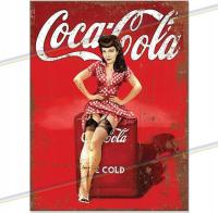 COCA COLA Pin Up Girl Metalowe tabliczka