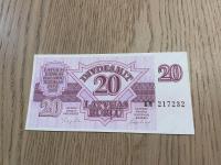 Łotwa - 20 rubel - 1992 - UNC