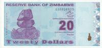 Zimbabwe - 20 Dollars - 2009 - P95 - St.1