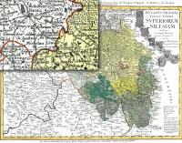 Stara Mapa 15 Górny Śląsk pierwsza monograficzna mapa Śląska Haas 1752