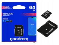 KARTA PAMIĘCI GOODRAM MICROSD 64GB CL10 +ADAPTER