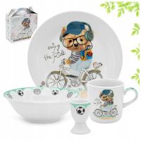 Набор посуды 4el для детей, фарфоровая тарелка, кружка, чаша Bella Fiore