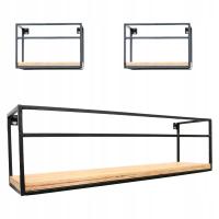 Настенная подвесная полка LOFT деревянная-SFL 5-3 шт