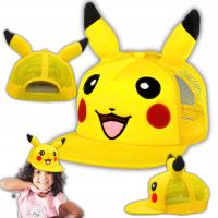 Pikachu Pokemon бейсболка с ушками желтая для детей регулируемая