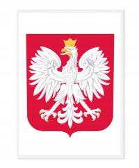 Польский эмблема в алюминиевой раме A3 белый