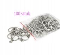 КОЛЬЦО ДЛЯ КЛЮЧЕЙ, СЕРЕБРЯНОЕ 100 ШТ.