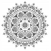 Szablon malarski Tynkarski Mandala 42 cm Beton architektoniczny Tynk dekora