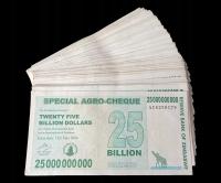 Zimbabwe 25000000000 Dolar Agro 2008 P62 XF