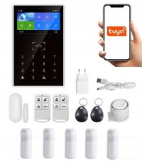 BEZPRZEWODOWY ALARM LCD 4.3' GSM WiFi TUYA SMART PO POLSKU + 5xPIR