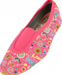 BECK BALETKI GIMNASTYCZNE RÓŻOWE WE WZÓR 1M8L