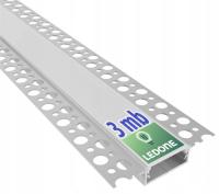 XL алюминиевый профиль для светодиодных лент для досок гипсокартон кг молочный абажур 3 м