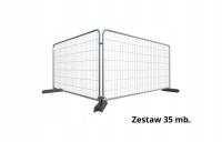 Ogrodzenie tymczasowe budowlane ażurowe 10 x Panel Owalny 35mb