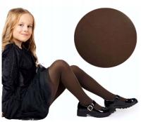 DESU rajstopy dziecięce brązowy poliamid