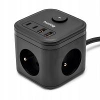 Удлинитель питания 4 USB 3 розетки SMART HUSLOG Strip