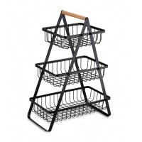 TADAR Kosz uniwersalny 3-poziomowy 33,5x19x46,5 cm czarny