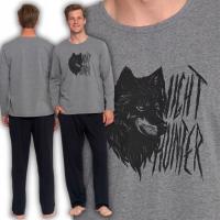 Moraj piżama męska bawełniana z nadrukiem długi rękaw