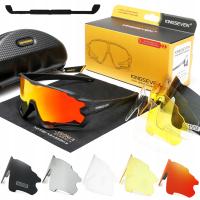 Okulary Rowerowe Polaryzacyjne Sportowe na Rower 5 Szkieł Wymienne Szkła